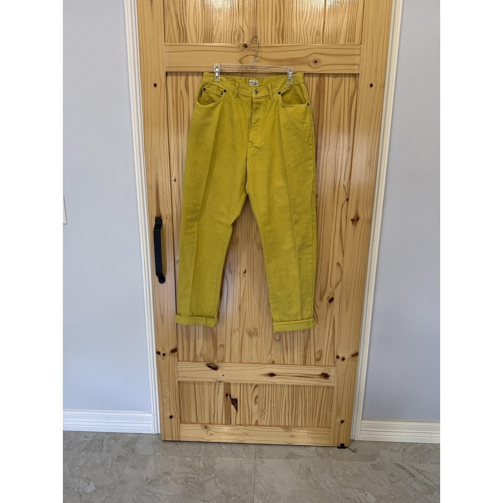 Paul Smith Jeans Mens W36 Yellow Cotton Denim Pants Made in England Button Fly